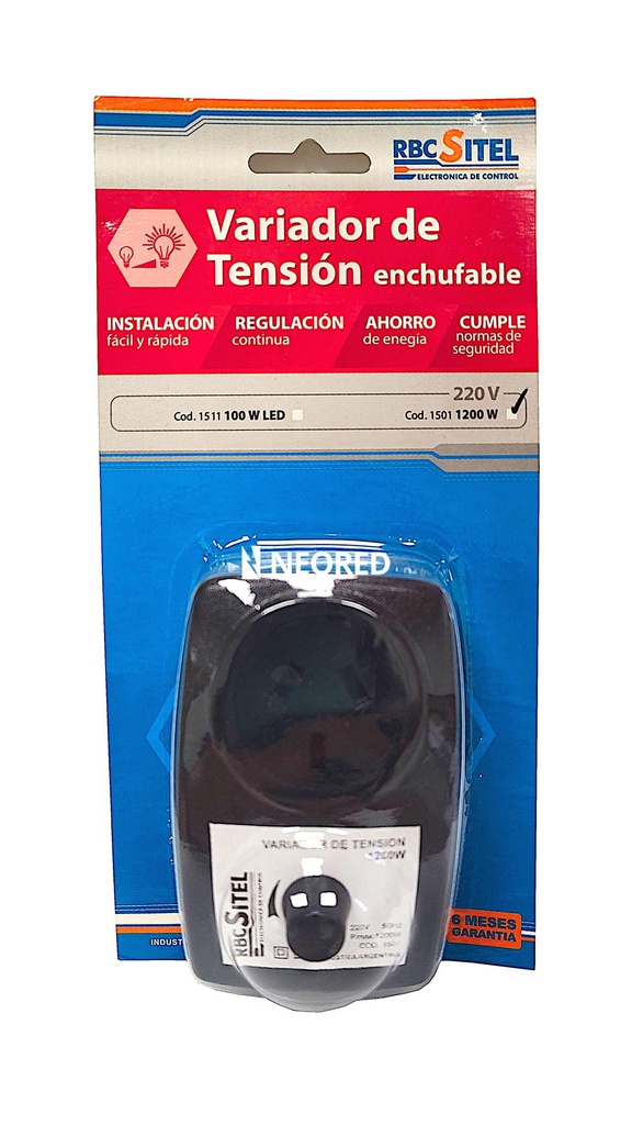 VARIADOR DE TENSION ENCHUFABLE - 1200W