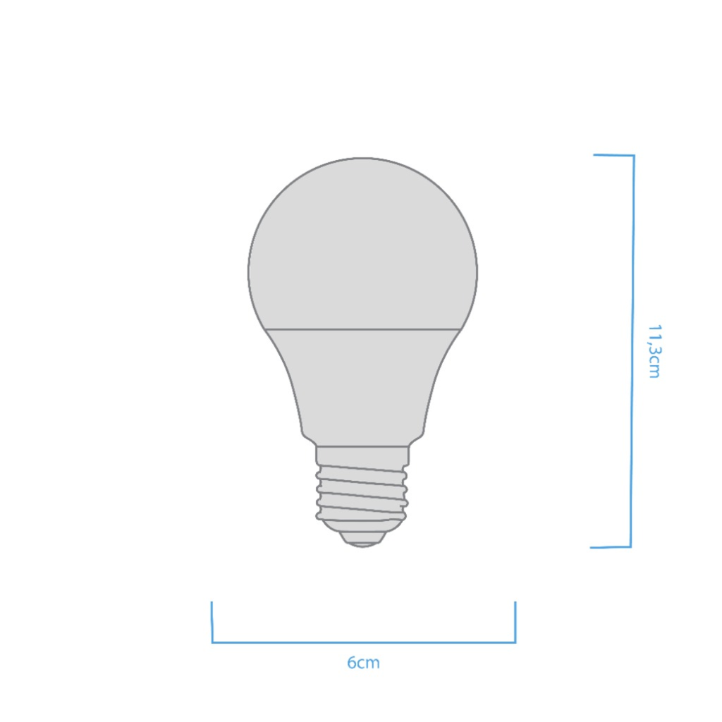 BULBO A60 MACROLED 10W E27 AC180-240V FRIO 6500K