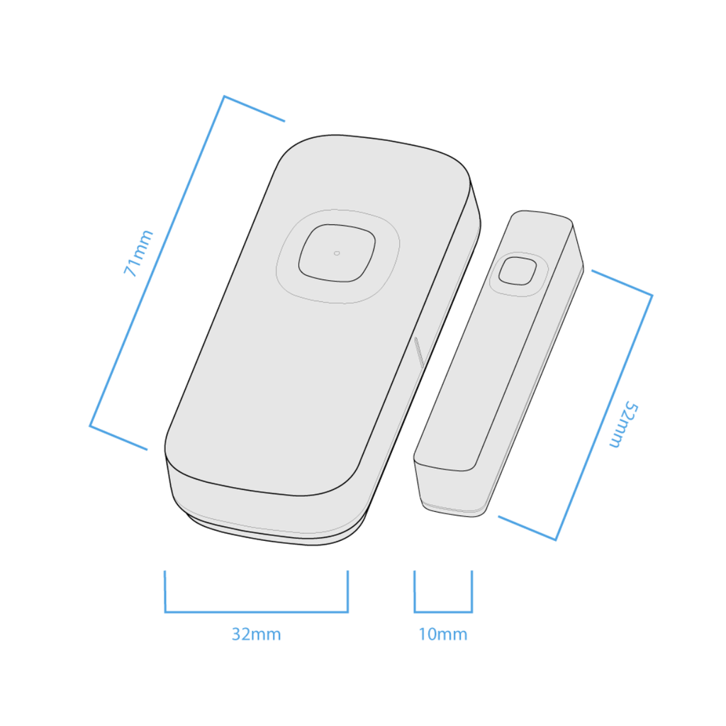 SENSOR SMART MACROLED PARA PUERTAS Y VENTANAS BATERIA RECARGABLE X USB