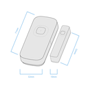 SENSOR SMART MACROLED PARA PUERTAS Y VENTANAS BATERIA RECARGABLE X USB