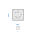 ARTEFACTO PLAFON CUADRADO DICRO X1 MOVIL PVC BLANCO LISO