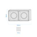 ARTEFACTO PLAFON CUADRADO DICRO X2 MOVIL PVC NEGRO RANURADO