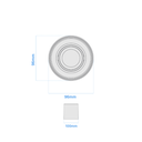 ARTEFACTO PLAFON REDONDO DICRO X1 MOVIL PVC BLANCO LISO