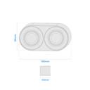 ARTEFACTO PLAFON REDONDO DICRO X2 MOVIL PVC NEGRO LISO
