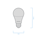 BULBO A60 MACROLED 12W E27 AC180-240V CALIDO 3000K