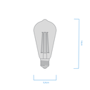 BULBO ST19 FILAMENTO MACROLED 8W E27 AC180-265V FRIO 6000K DIMERIZABLE