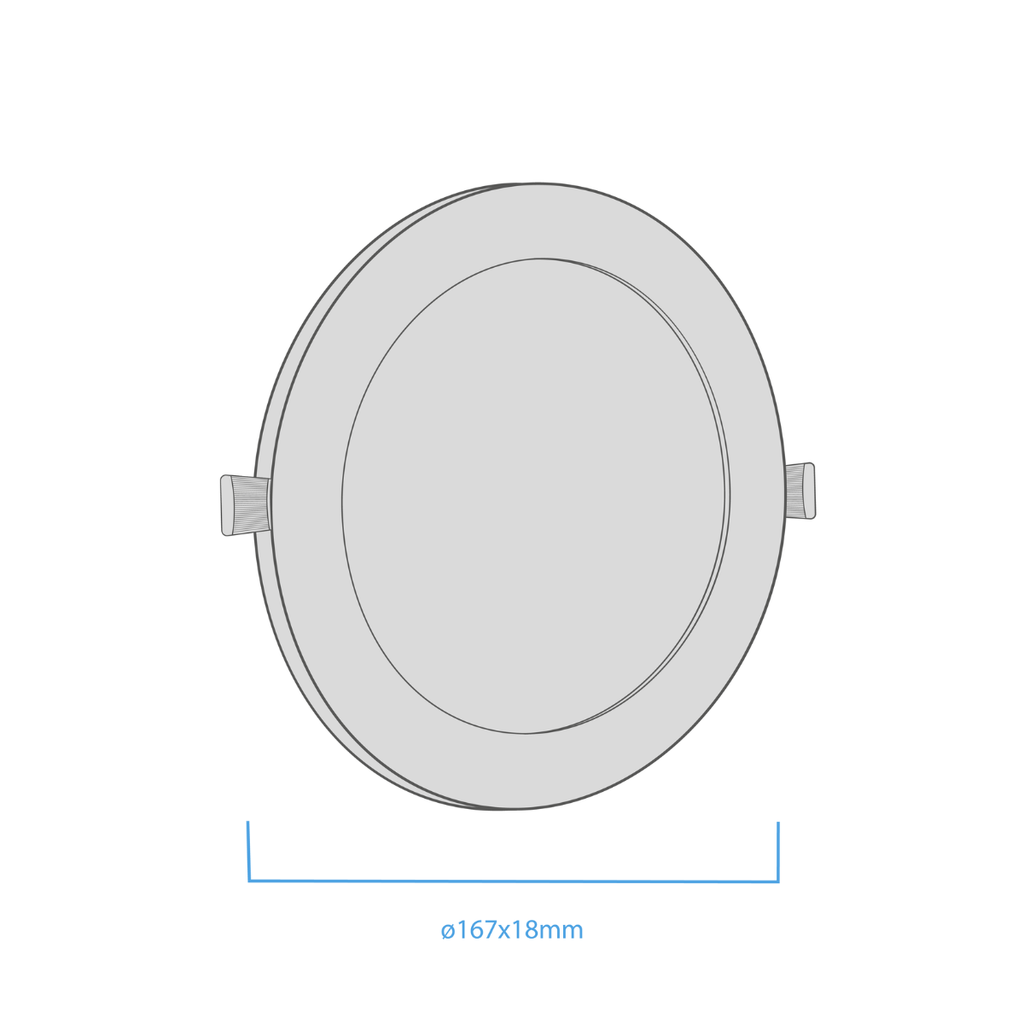 PANEL FLAT CIRCULAR MACROLED 12W AC85-265V NEUTRO 4500K