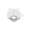 PLAFON CARDANICO AR111 X1 BLANCO