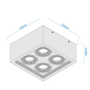 PLAFON CARDANICO DICRO X4 BLANCO