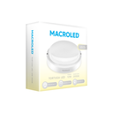 TORTUGA MACROLED REDONDA MARCO BLANCO 12W - IP54 - AC100-265V - FP:0,9 - 1080 lm - BLANCO CALIDO