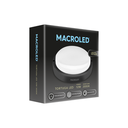 TORTUGA MACROLED REDONDA MARCO NEGRO 12W - IP54 - AC100-265V - FP:0,9 - 1080 lm - BLANCO CALIDO