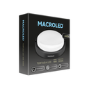 TORTUGA MACROLED REDONDA MARCO NEGRO 18W - IP54 - AC100-265V - FP:0,9 - 1620 lm - BLANCO CALIDO
