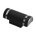 Aplique Bidireccional Ext Oval Negro GU10 Al
