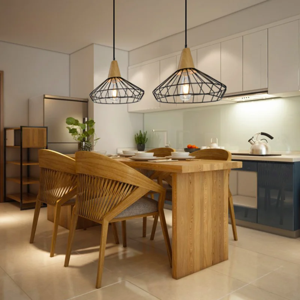 ODIN - COLGANTE DE UNA LUZ E27 MADERA