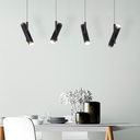 Colgante de 4 luces con movimiento para led de 24w NEGRO