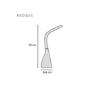 L. mesa dimerizable de 9w de led con reloj+alm.+temp. y USB