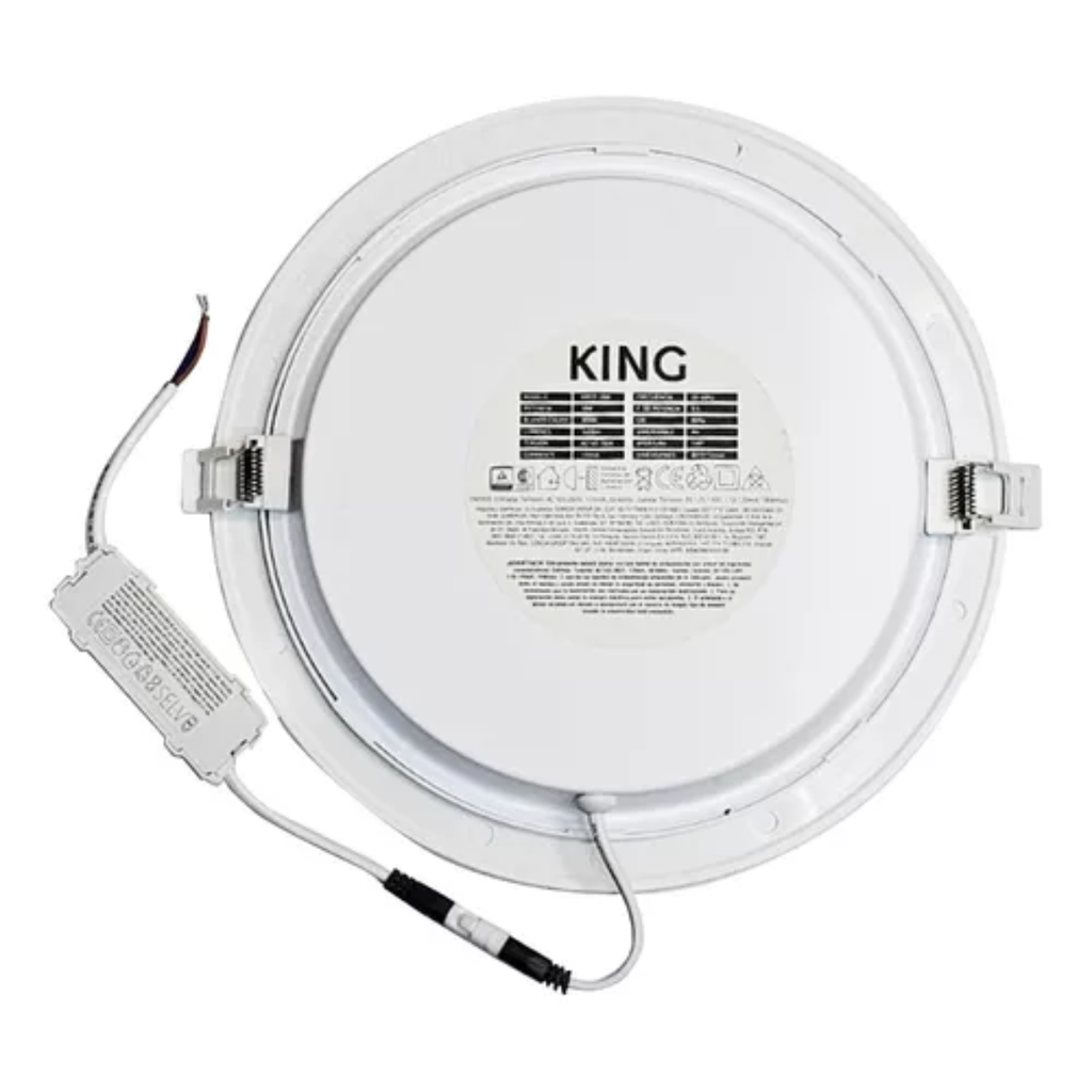 PANEL FLAT CIRCULAR KING 12W AC165-265V FRIO 6500K