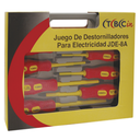 KIT DE DESTORNILLADORES TBCIN AISLADAS A 1000V PARA ELECTRICIDAD