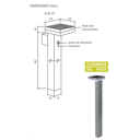 LUMINARIA A LED DE EXTERIOR AUTÓNOMO SOLAR - DE PISO - CUADRADO - Bateía: Li-Ion 3,7 V - 2600 mAh - Luz Natural - Autonomía 24hs