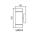 LUMINARIA EXTERIOR DE APLICAR TBCIN PARA DICROICA BIDIRECCIONAL ALUMINIO