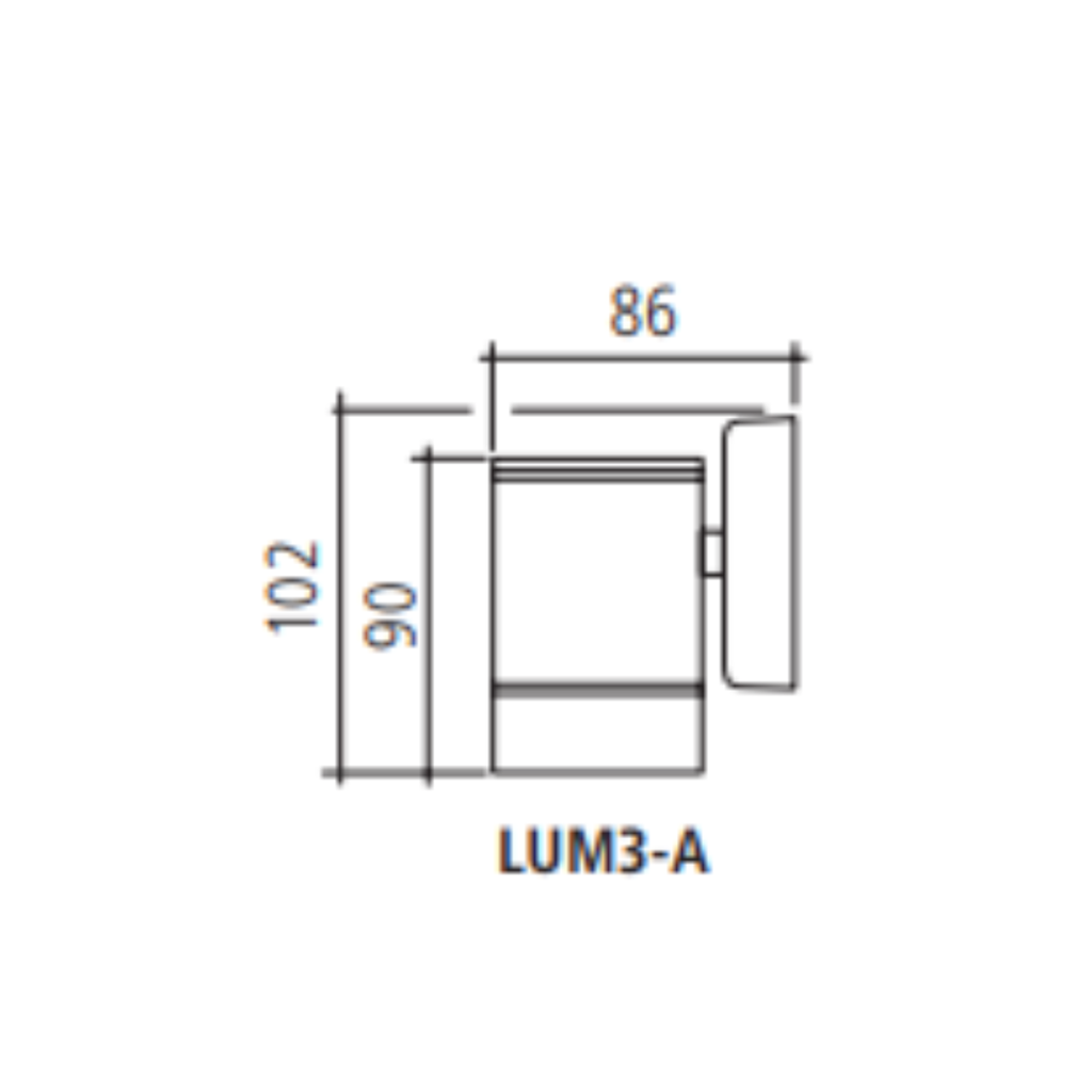 LUMINARIA EXTERIOR DE APLICAR TBCIN PARA DICROICA DIRECCIONAL ALUMINIO