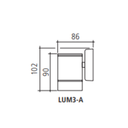LUMINARIA EXTERIOR DE APLICAR TBCIN PARA DICROICA DIRECCIONAL ALUMINIO