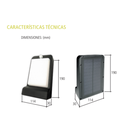 PROYECTOR A LED DE EXTERIOR AUTONOMO SOLAR 8W LUZ DIA