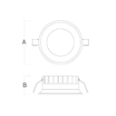Iluminación Interior DOWNLIGHT VK TIEF 10W blanco 800 D 120 x H 45 mm