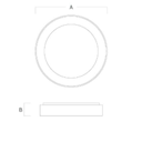 Iluminación Interior de techo VK N BAGEL 80w blanco4960 lmD 780x H 100 mm