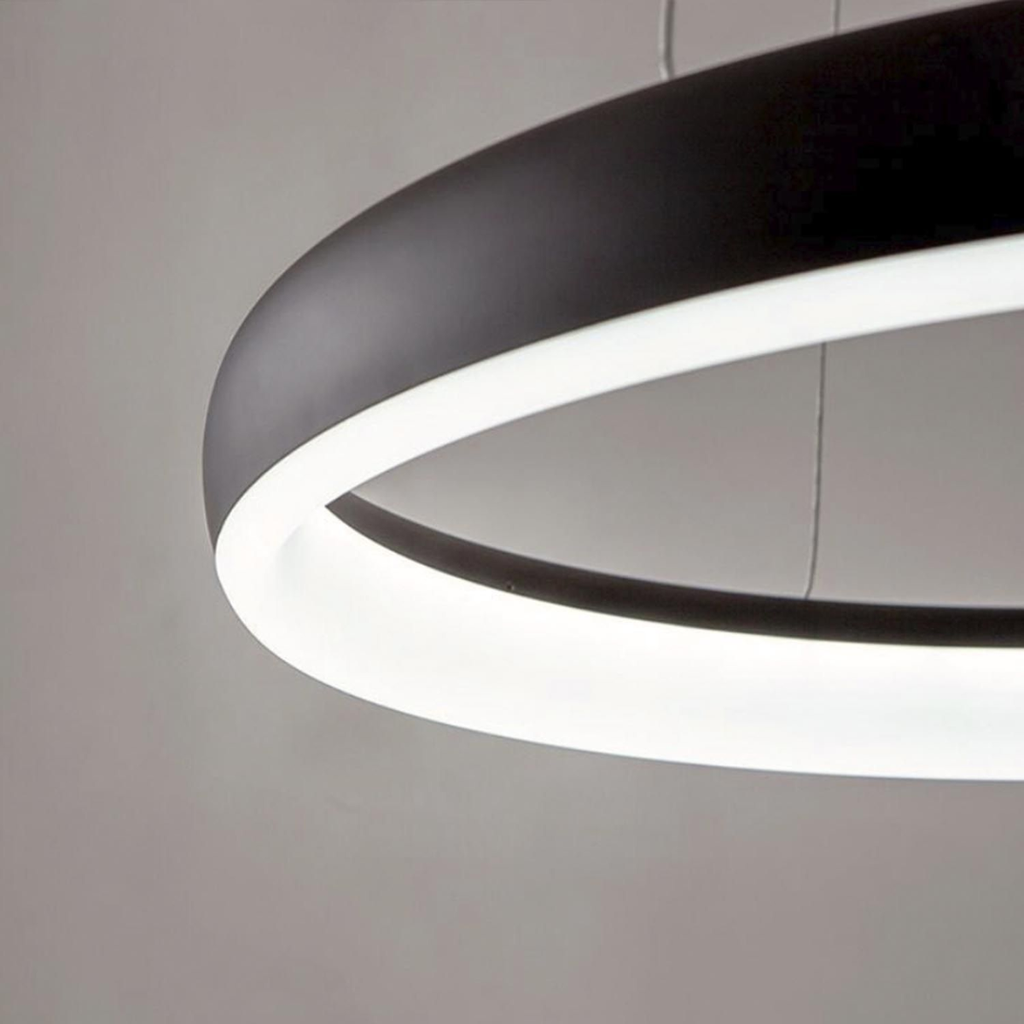 Iluminación Interior suspendidos VK GERS 40W negro 2200 D 600 x H70mm