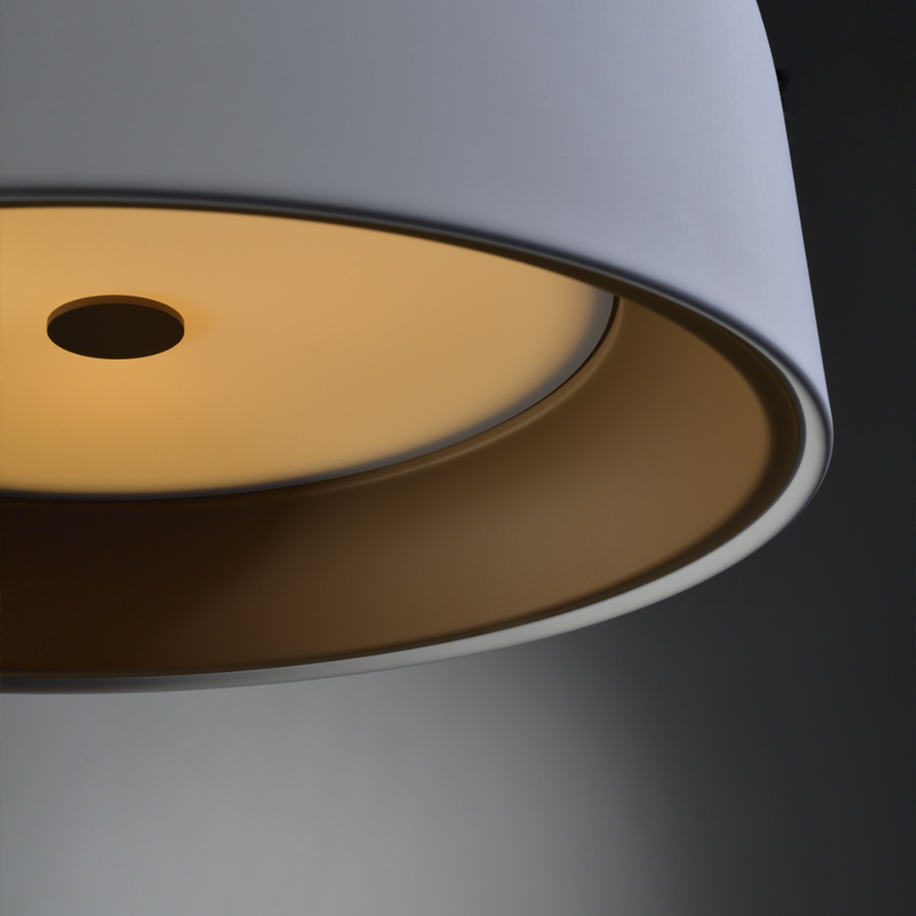 Iluminación Interior suspendidos VK GLOCH 3 x e27 blancoD400 x H350mm