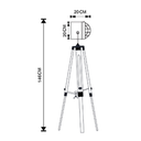 LÁMPARA DE PIÉ E27 W: 20cm
H: 146cm
D: 20cm  