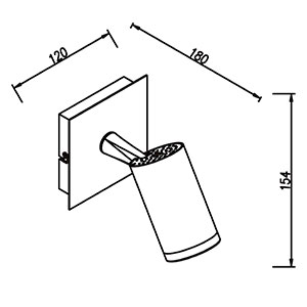SISTEMA GU10 W: 12cm
H: 15,4cm
D: 18cm  