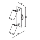 SISTEMA GU10 W: 28cm
H: 10cm
D: 15,4cm  