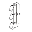 SISTEMA GU10 W: 50cm
H: 10cm
D: 15,4cm  