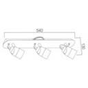 SISTEMA GU10 W: 54cm
H: 13cm
D: 13cm  