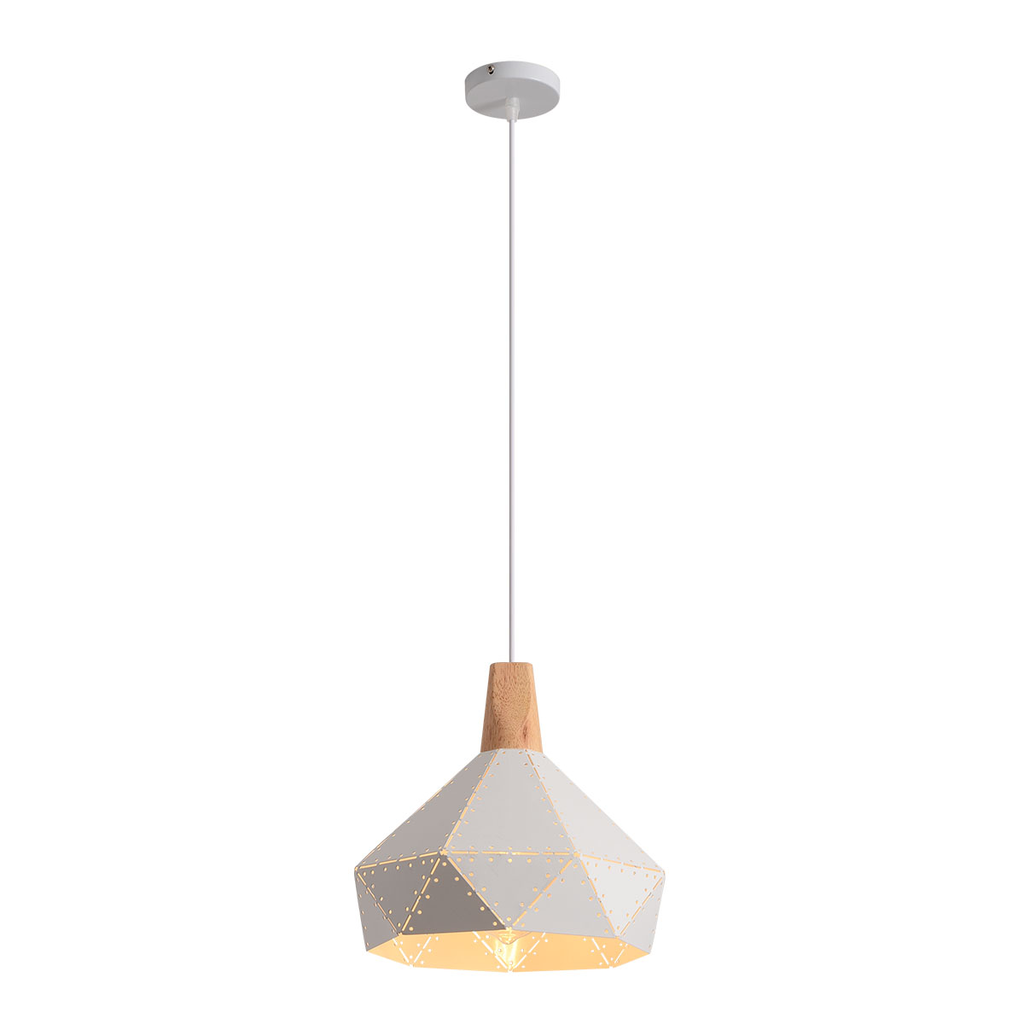Luminaria colgante triangular - blanca