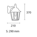 Farol abierto, techo desmontable con ménsula de PVC negro