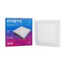 Plafon Ext Cuadrado leds 12W Frio 900 Lm 6000