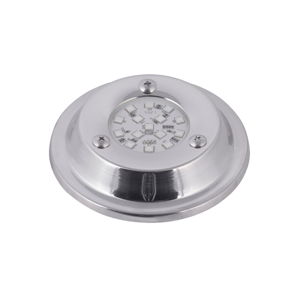 ILUMINACIÓN LED ECO RGB SMD ACERO INOXIDABLE - 0,3 AMPER - 125 mm DIÁMETRO - 30 mm ALTURA