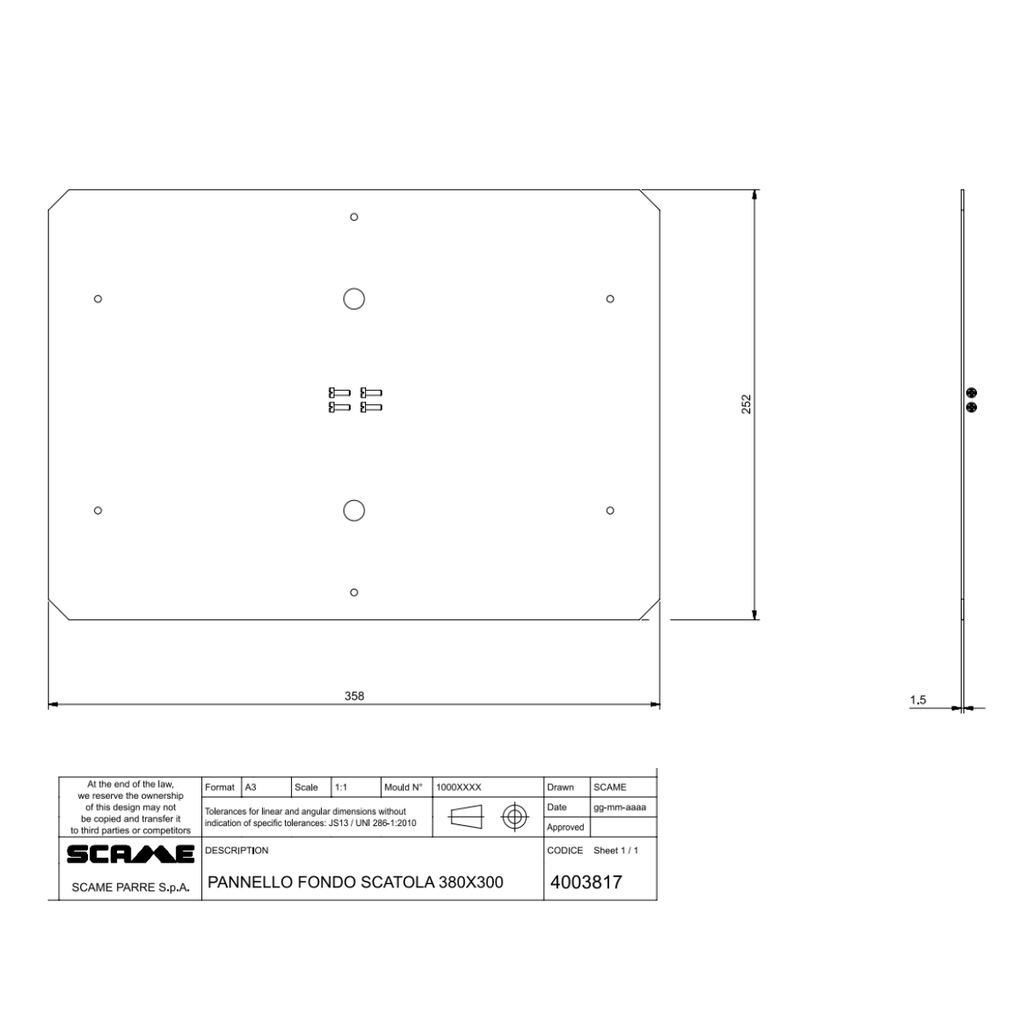 BM-0790 BANDEJA MONTAJE P/CAJA