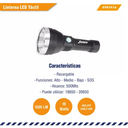 LINTERNA TACTICA 18W 1500 LUMENS ZURICH