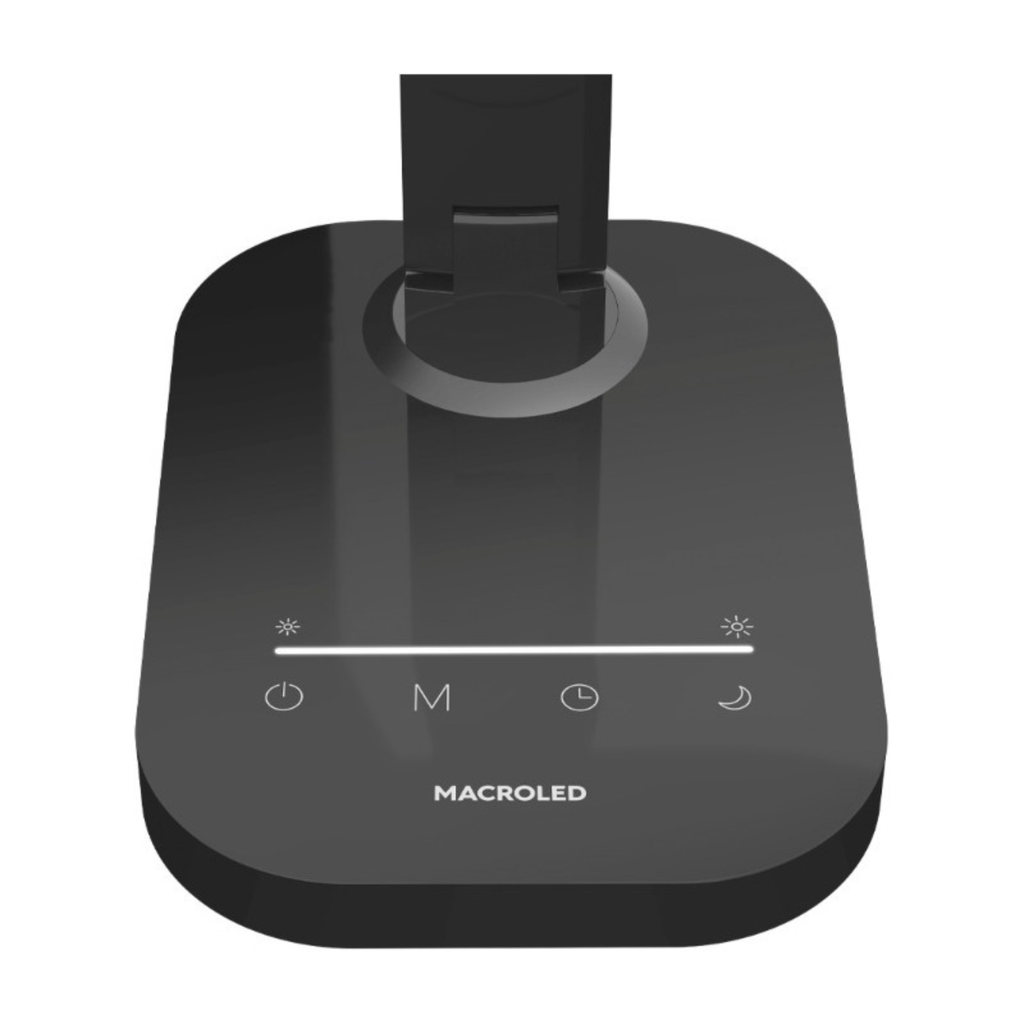 Velador diana negro 7w dimerizable con carga USB Macroled
