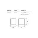 Unidireccional NICO para aplicar en pared apto para intemperie. Cuerpo construido en Aluminio Inyectado. No incluye tapa de boca de luz