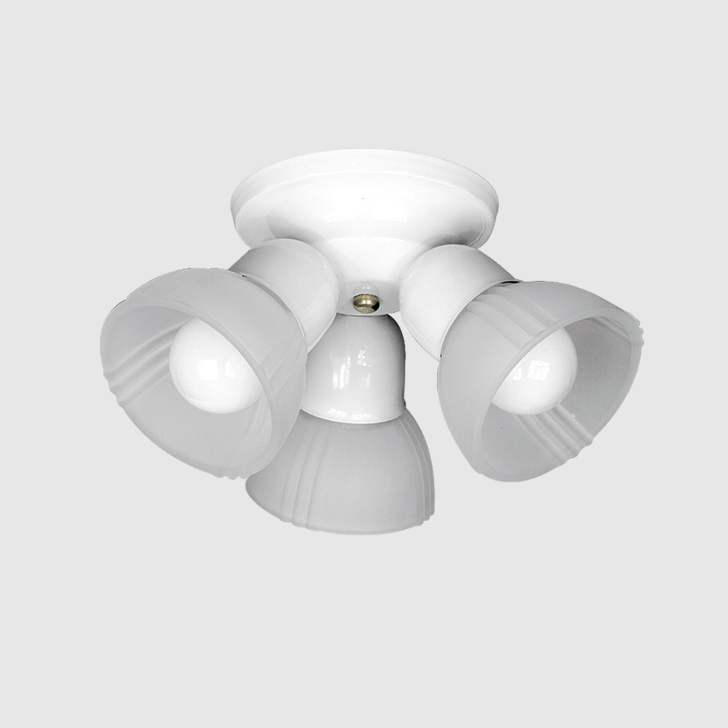 Plafón de 3 luces "BOCHA" c/tulipa ALBA BLANCO