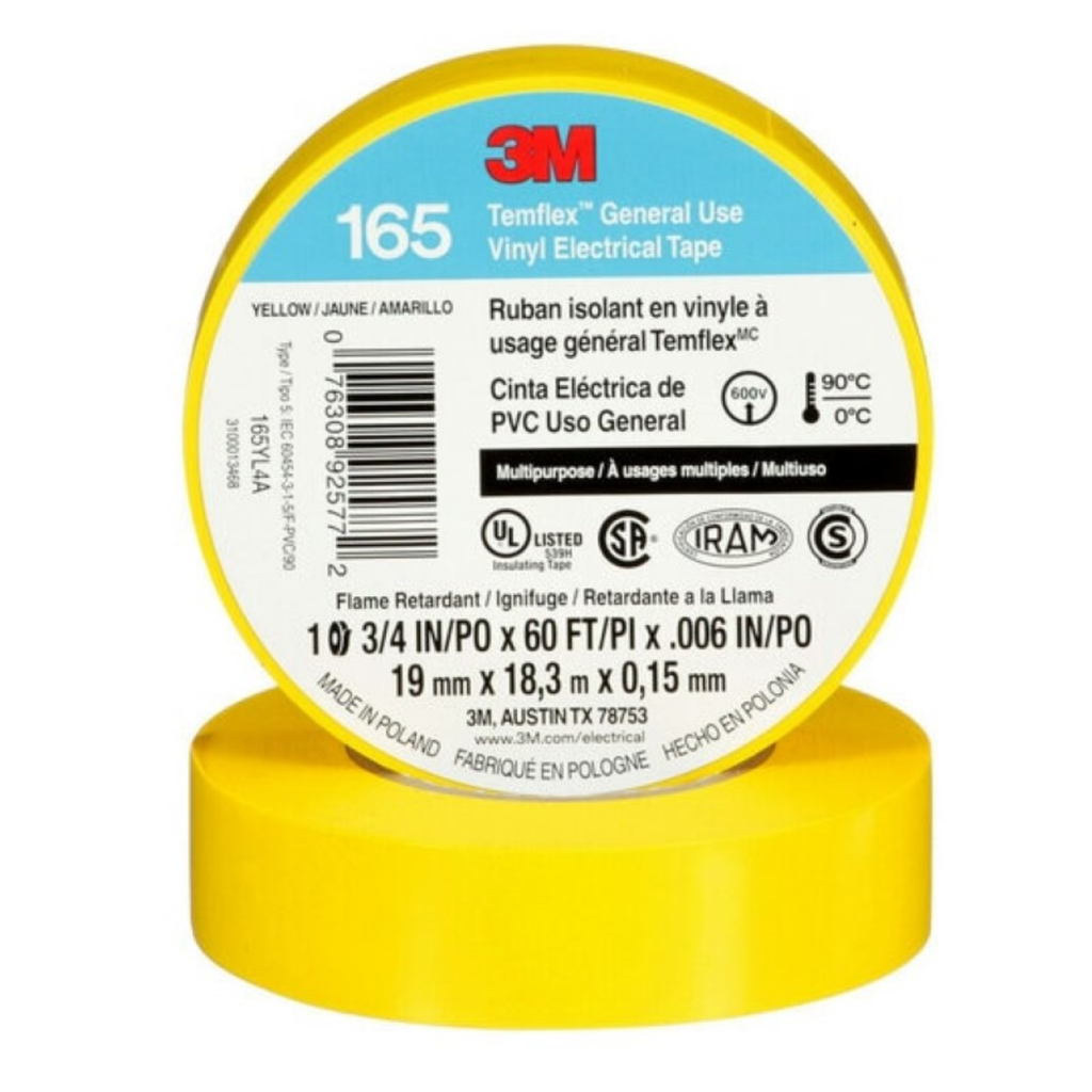 Temflex 165 19mm x 18m amarilla