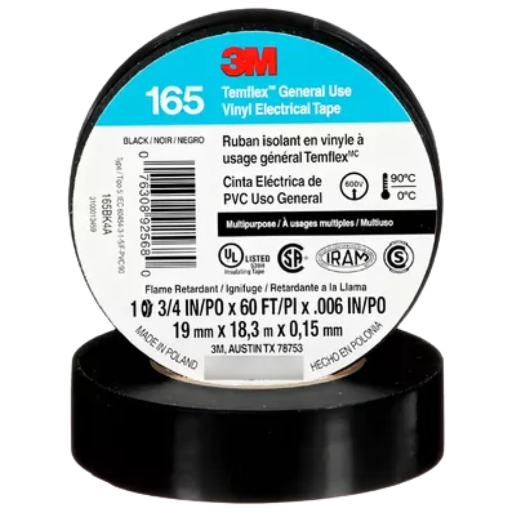 Temflex 165 19mm x 18m negra