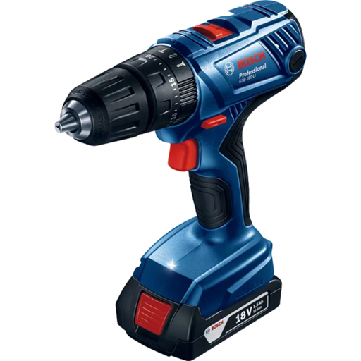 [ITU06019F83H3] Taladro Atornillador con percusión GSB 180-Li 18v . Incluye 1 Batería 18V de 1.5 Ah, 1 Cargador GAL 18V-20 CV, 1 manual de instrucciones de la herramienta, 1 manual de instrucciones del Cargador. 2 velocidades. Mandril 13mm. (0-450/1.700) RPM. Torque 54/21 Nm. Peso 1,6 kg. Garantía un año.