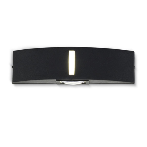 [FAR4310/PPNE] Aplique bidireccional vidrio plano x 2 - E27 Led negro