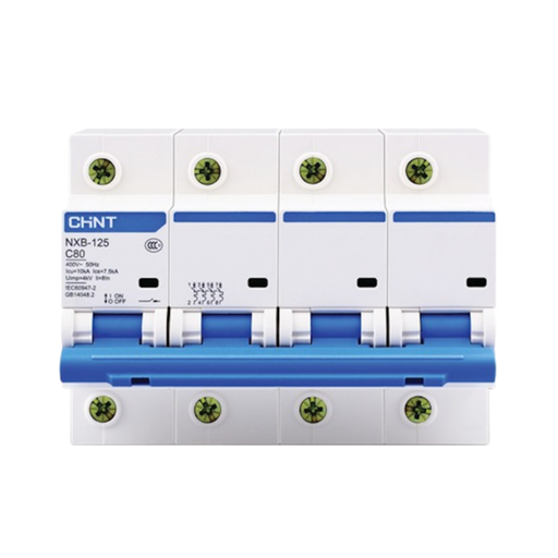 [CORNXB-125 4P C80 10KA] Int. Termomagnético CHINT NXB-125, In:80A, Icn:10kA, Curva C, 4-polos